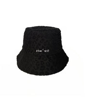 Bucket Hat Leopard Black