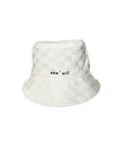 Bucket Hat Chess White