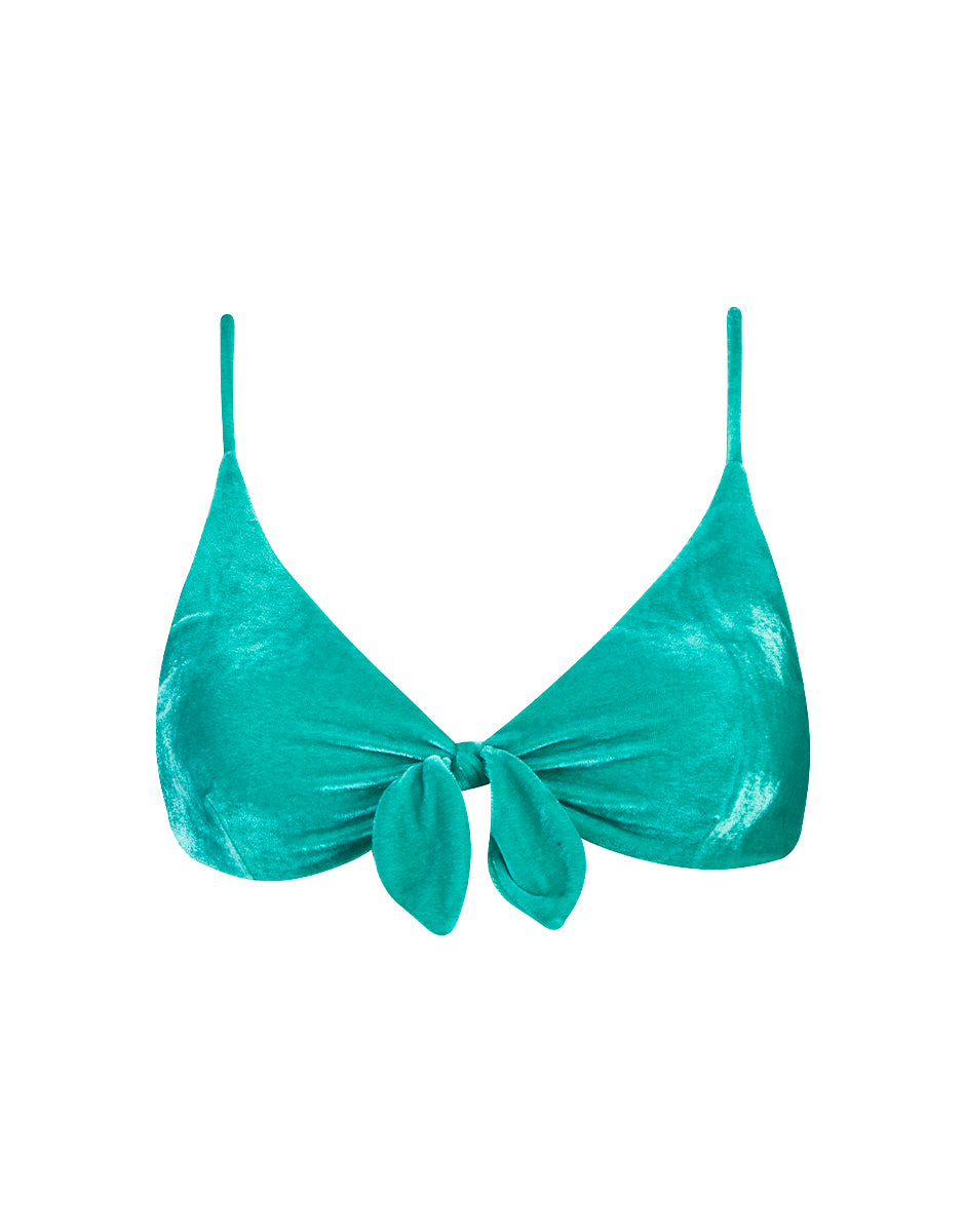 Top Prainha II Veludo Mint